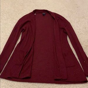 Art Class Girls Maroon Cardigan